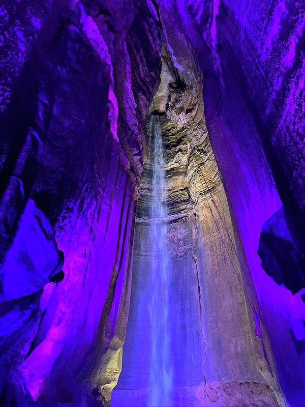 Chattanooga Poster featuring the photograph Ruby Falls - Purple Sapphire by Bnte Creations