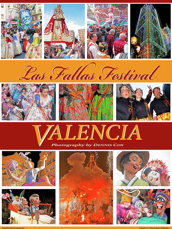 Valencia Poster featuring the photograph Valencia Travel Poster by Dennis Cox Photo Explorer