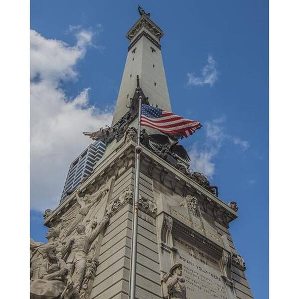 Americanflag Art Print featuring the photograph #indy #americanflag #america #usa by David Haskett II