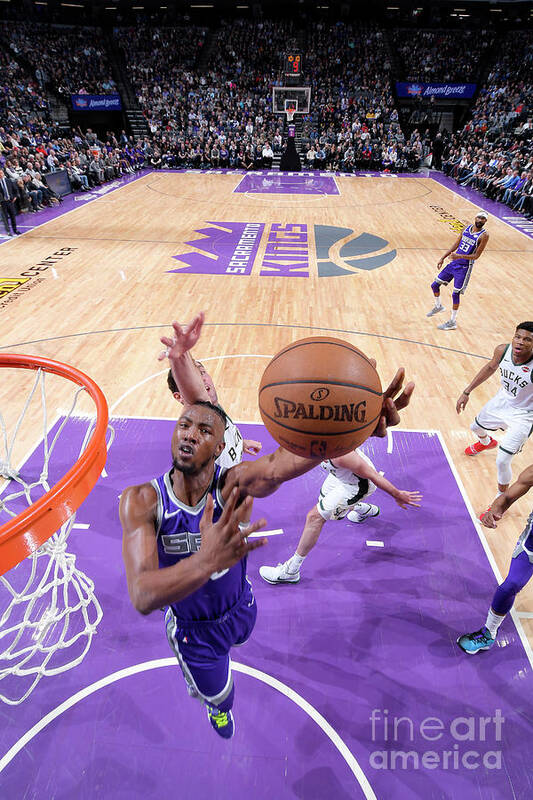 Harry Giles Art Print featuring the photograph Milwaukee Bucks V Sacramento Kings #12 by Rocky Widner