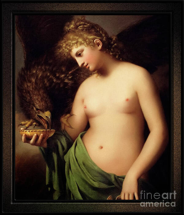 Hebe Art Print featuring the painting Hebe Offering Cup to Jupiter by Gaspare Landi Fine Art Old Masters Reproduction by Rolando Burbon