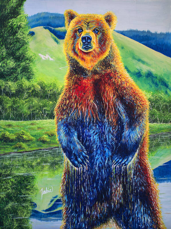 Missoula Art Print featuring the painting The Zookeeper - Special Missoula Montana Edition by Teshia Art