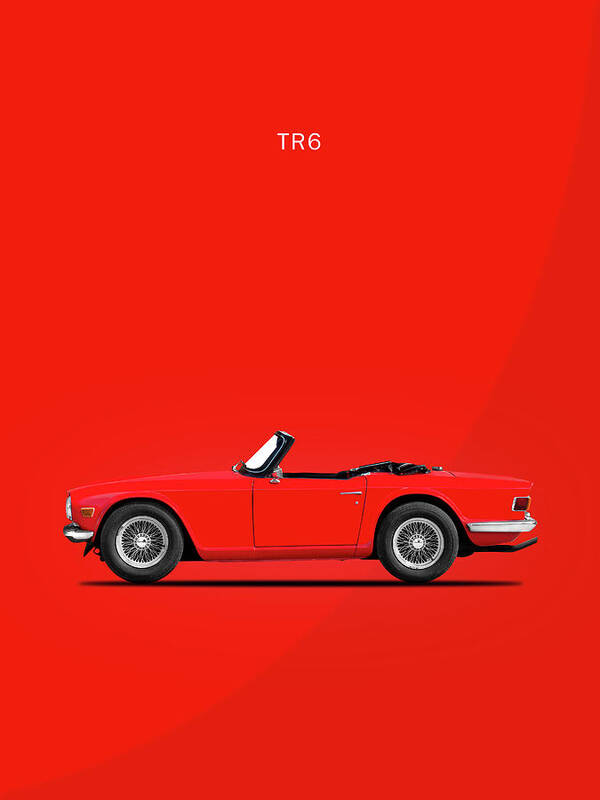 Triumph TR6 in Red by Mark Rogan