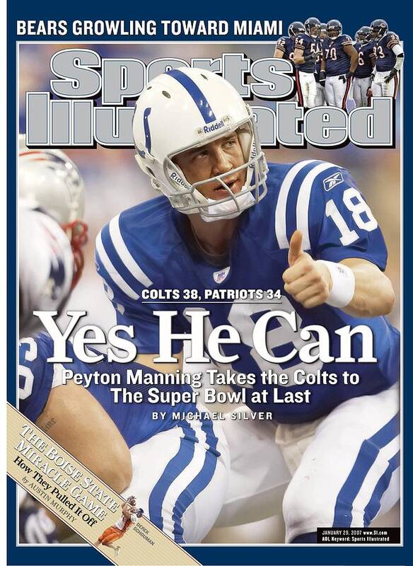 Magazine Cover Art Print featuring the photograph Indianapolis Colts Qb Peyton Manning, 2007 Afc Championship Sports Illustrated Cover by Sports Illustrated