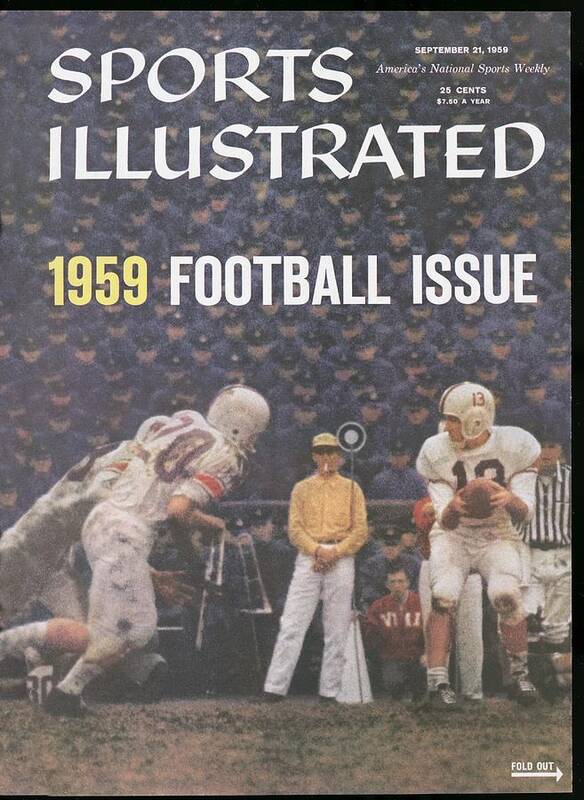 1950-1959 Art Print featuring the photograph Virginia Tech Qb Billy Cranwell Sports Illustrated Cover #1 by Sports Illustrated