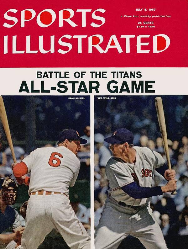 St. Louis Cardinals Art Print featuring the photograph 1957 All Star Game Preview Sports Illustrated Cover by Sports Illustrated