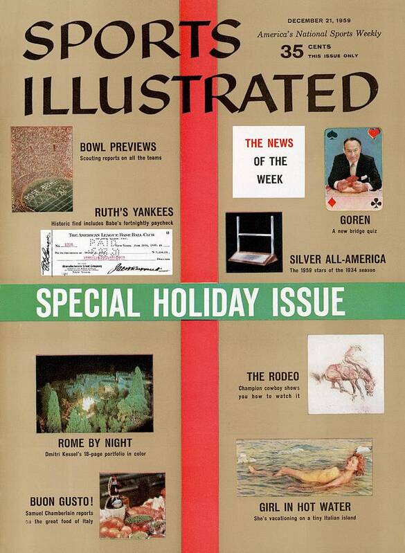 1950-1959 Art Print featuring the photograph 1959 Special Holiday Issue Sports Illustrated Cover by Sports Illustrated