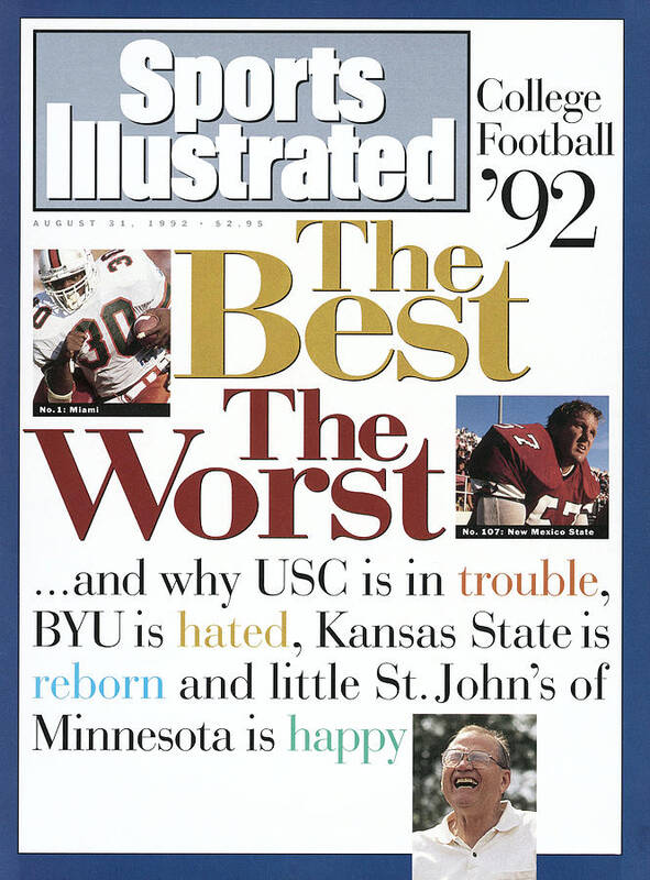 Magazine Cover Art Print featuring the photograph 1992 College Football Preview Issue Sports Illustrated Cover by Sports Illustrated