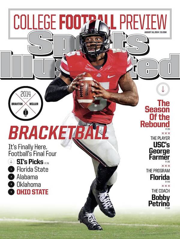 Magazine Cover Art Print featuring the photograph Bracketball 2014 College Football Preview Issue Sports Illustrated Cover by Sports Illustrated
