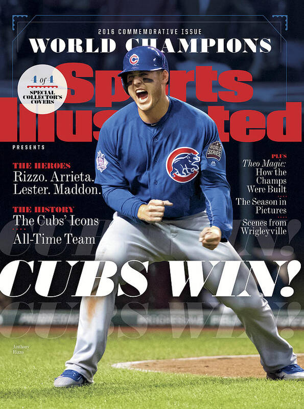 American League Baseball Art Print featuring the photograph Chicago Cubs, 2016 World Series Champions Sports Illustrated Cover #3 by Sports Illustrated
