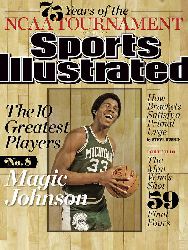 Point Guard Art Print featuring the photograph The 10 Greatest Players 75 Years Of The Tournament Sports Illustrated Cover by Sports Illustrated