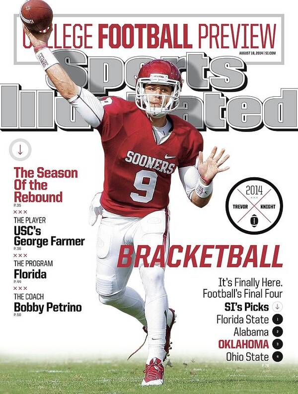 Magazine Cover Art Print featuring the photograph Bracketball 2014 College Football Preview Issue Sports Illustrated Cover by Sports Illustrated