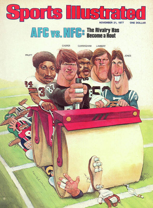 Magazine Cover Art Print featuring the photograph Afc Vs Nfc The Rivalry Has Become A Rout Sports Illustrated Cover by Sports Illustrated