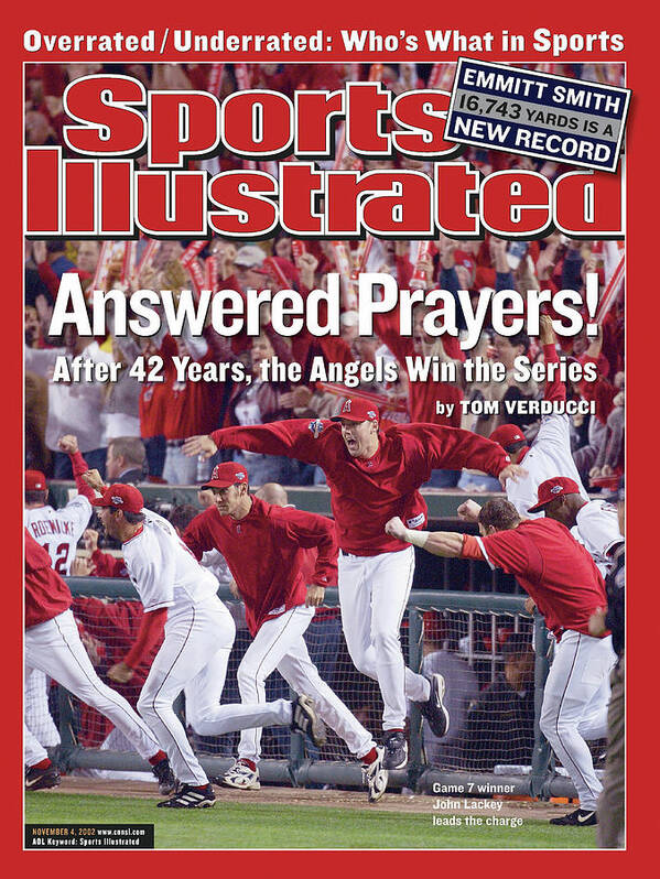 Magazine Cover Art Print featuring the photograph Anaheim Angels John Lackey, 2002 World Series Sports Illustrated Cover by Sports Illustrated