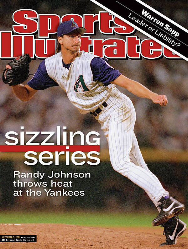 American League Baseball Art Print featuring the photograph Arizona Diamondbacks Randy Johnson, 2001 World Series Sports Illustrated Cover by Sports Illustrated