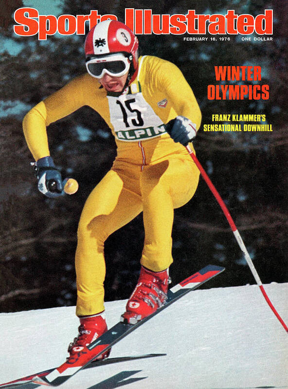 Magazine Cover Art Print featuring the photograph Austria Franz Klammer, 1976 Winter Olympics Sports Illustrated Cover by Sports Illustrated