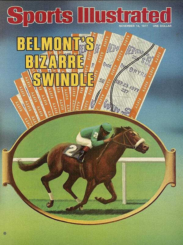 Horse Art Print featuring the photograph Belmonts Bizarre Swindle Sports Illustrated Cover by Sports Illustrated