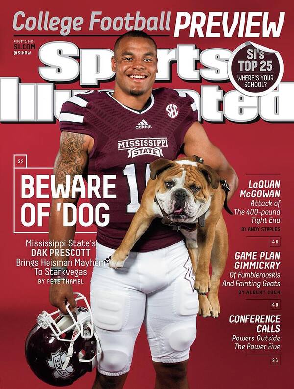 Magazine Cover Art Print featuring the photograph Beware Of dog 2015 College Football Preview Issue Sports Illustrated Cover by Sports Illustrated