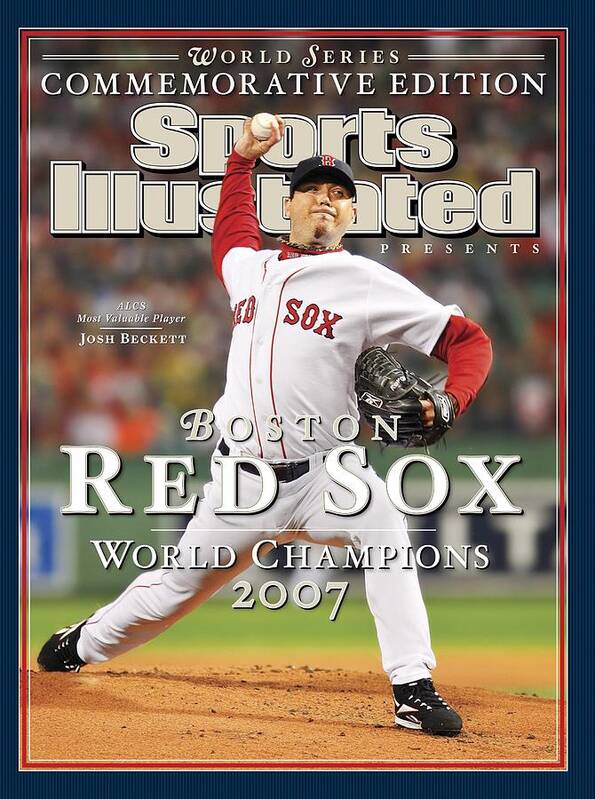 American League Baseball Art Print featuring the photograph Boston Red Sox Josh Beckett, 2007 World Series Sports Illustrated Cover by Sports Illustrated