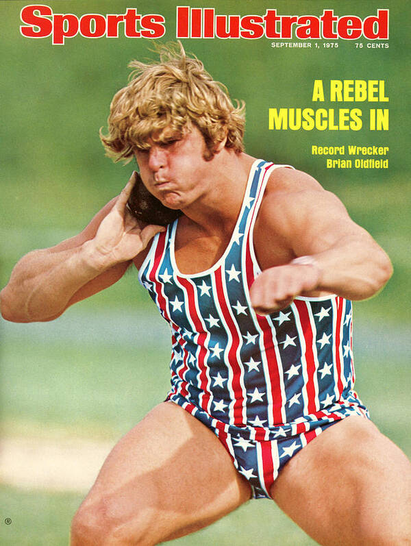 Magazine Cover Art Print featuring the photograph Brian Oldfield, Shot Put Sports Illustrated Cover by Sports Illustrated