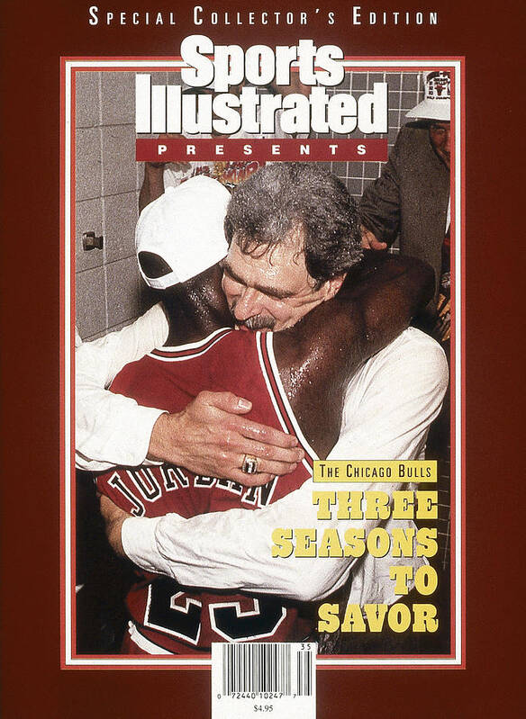 Chicago Bulls Art Print featuring the photograph Chicago Bulls Coach Phil Jackson And Michael Jordan, 1993 Sports Illustrated Cover by Sports Illustrated