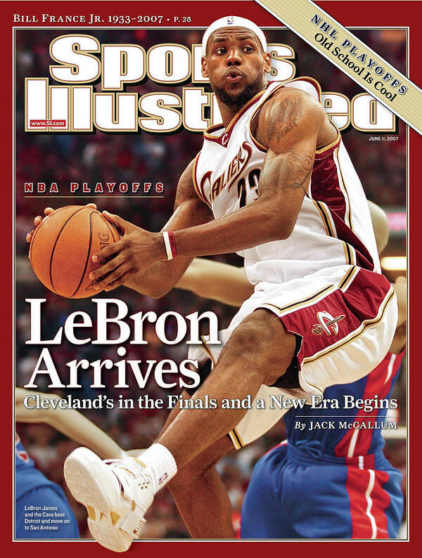 Playoffs Art Print featuring the photograph Cleveland Cavaliers LeBron James, 2007 Nba Eastern Sports Illustrated Cover by Sports Illustrated