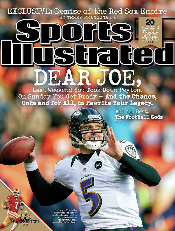 Magazine Cover Art Print featuring the photograph Dear Joe Joe Flacco Of The Baltimore Ravens Sports Illustrated Cover by Sports Illustrated