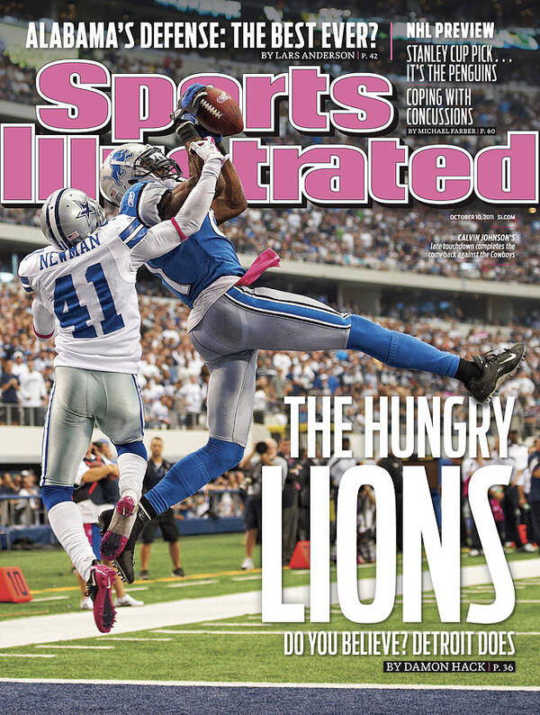 Magazine Cover Art Print featuring the photograph Detroit Lions V Dallas Cowboys Sports Illustrated Cover by Sports Illustrated