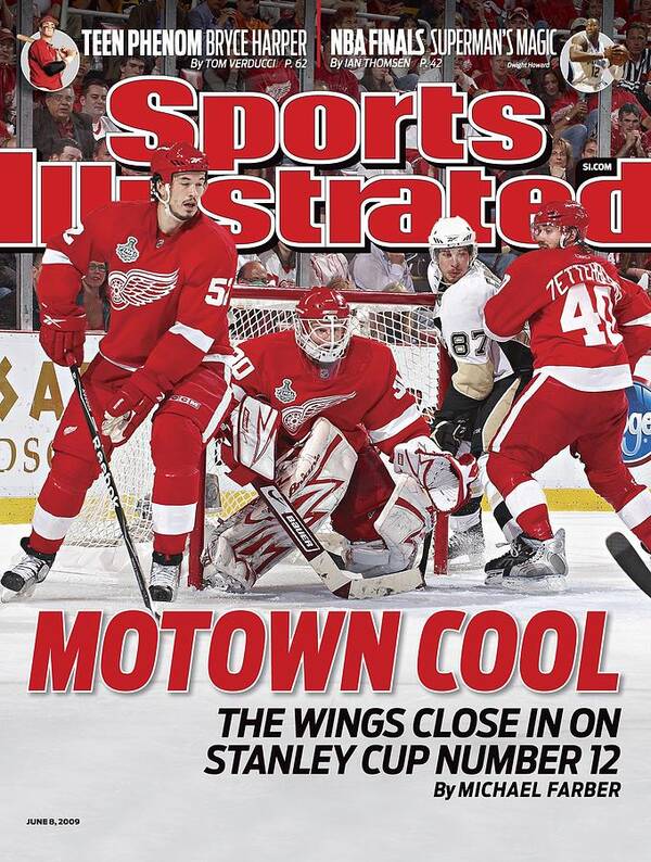 Magazine Cover Art Print featuring the photograph Detroit Red Wings Goalie Chris Osgood, 2009 Nhl Stanley Cup Sports Illustrated Cover by Sports Illustrated