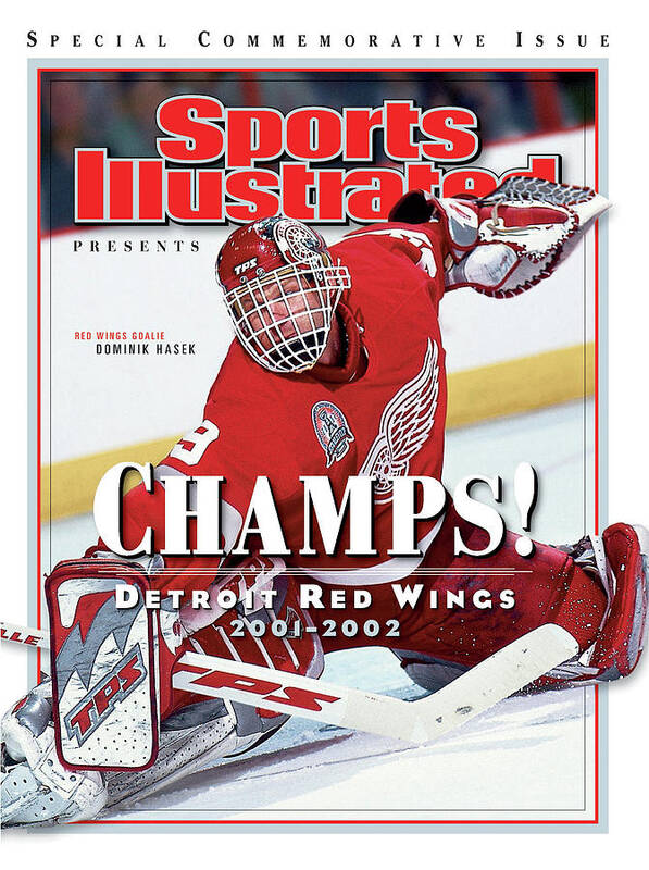 North Carolina Art Print featuring the photograph Detroit Red Wings Goalie Dominik Hasek, 2002 Nhl Stanley Sports Illustrated Cover by Sports Illustrated