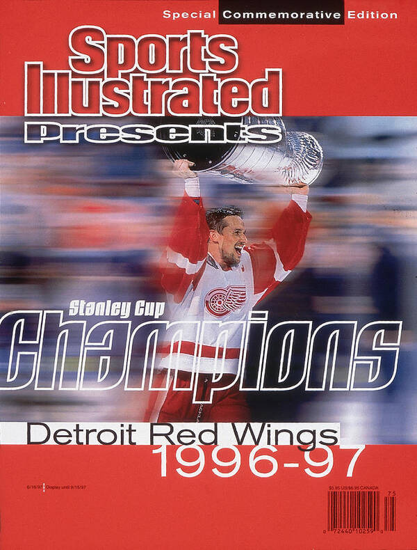 National Hockey League Art Print featuring the photograph Detroit Red Wings Steve Yzerman, 1997 Nhl Stanley Cup Sports Illustrated Cover by Sports Illustrated