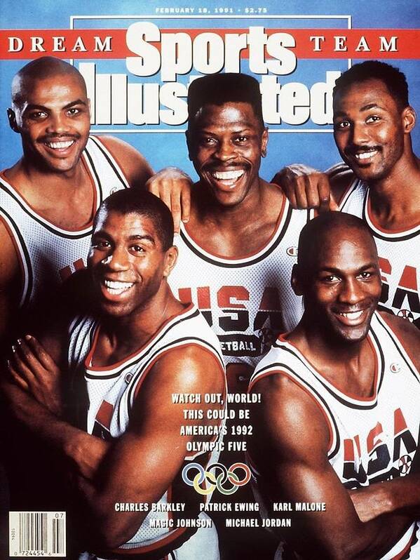 Olympic Dream Team Art Print featuring the photograph Dream Team, 1992 Barcelona Olympic Games Preview Sports Illustrated Cover by Sports Illustrated