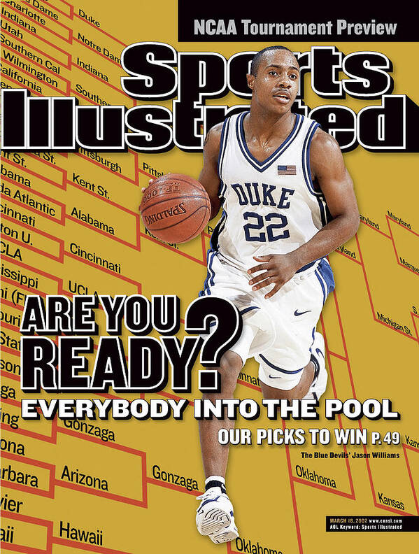Atlantic Coast Conference Art Print featuring the photograph Duke University Jason Williams, 2002 Ncaa Tournament Sports Illustrated Cover by Sports Illustrated
