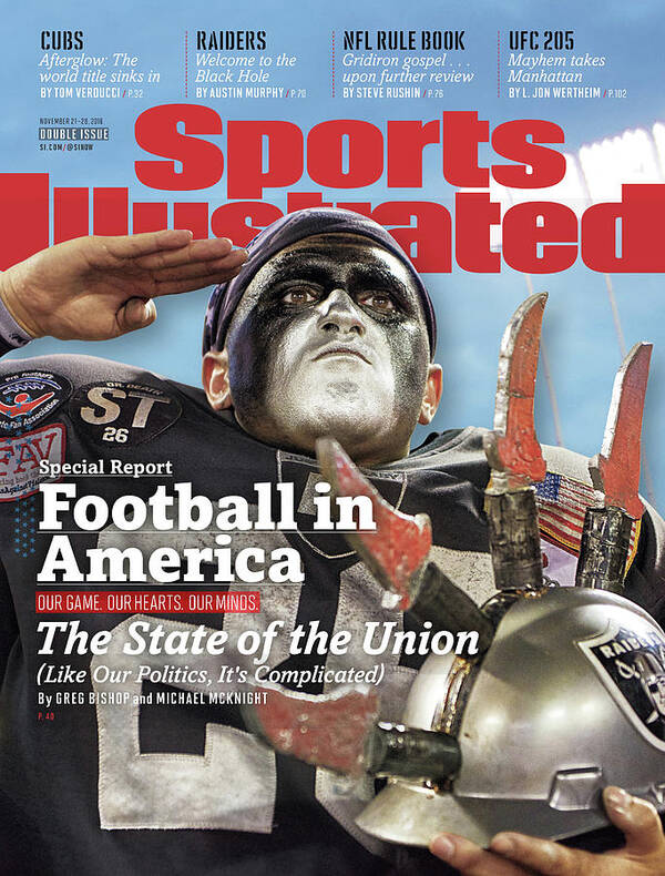 Magazine Cover Art Print featuring the photograph Football In America The State Of The Union Sports Illustrated Cover by Sports Illustrated