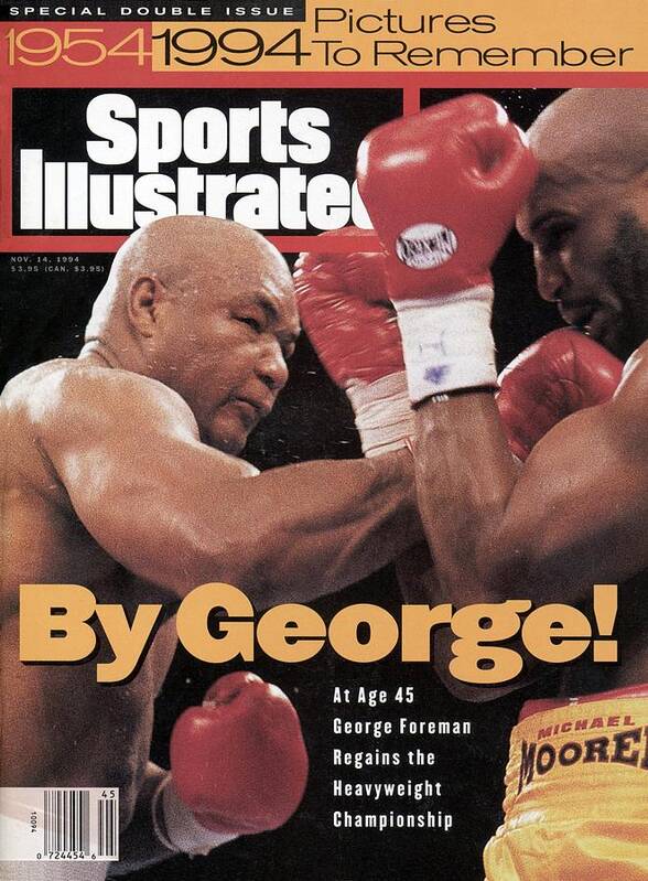 Heavyweight Art Print featuring the photograph George Foreman, 1994 Wba Worldibf Heavyweight Title Sports Illustrated Cover by Sports Illustrated