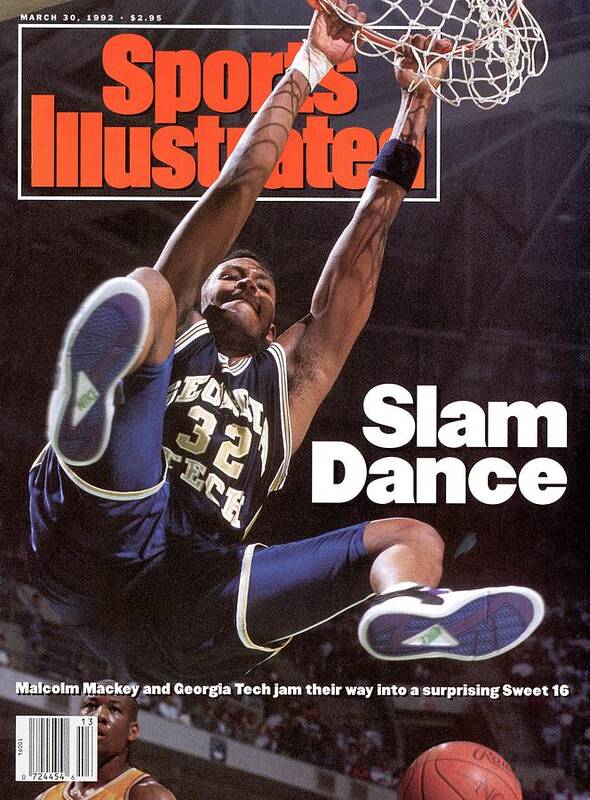 Playoffs Art Print featuring the photograph Georgia Tech Malcolm Mackey, 1992 Ncaa Midwest Regional Sports Illustrated Cover by Sports Illustrated