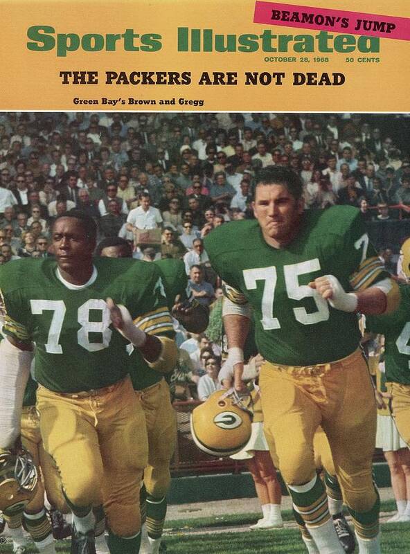 Sports Illustrated Art Print featuring the photograph Green Bay Packers Bob Brown And Forrest Gregg Sports Illustrated Cover by Sports Illustrated