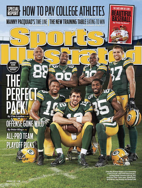 Green Bay Art Print featuring the photograph Green Bay Packers The Perfect Pack Sports Illustrated Cover by Sports Illustrated