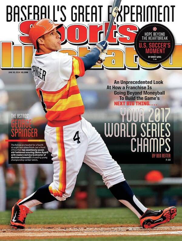 Magazine Cover Art Print featuring the photograph Houston Astros Baseballs Great Experiment Sports Illustrated Cover by Sports Illustrated