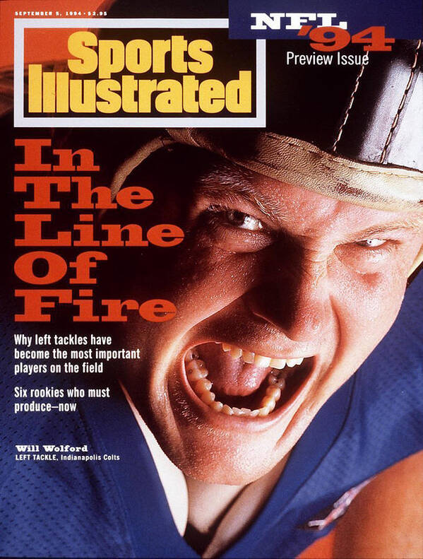 Magazine Cover Art Print featuring the photograph Indianapolis Colts Will Wolford, 1994 Nfl Football Preview Sports Illustrated Cover by Sports Illustrated