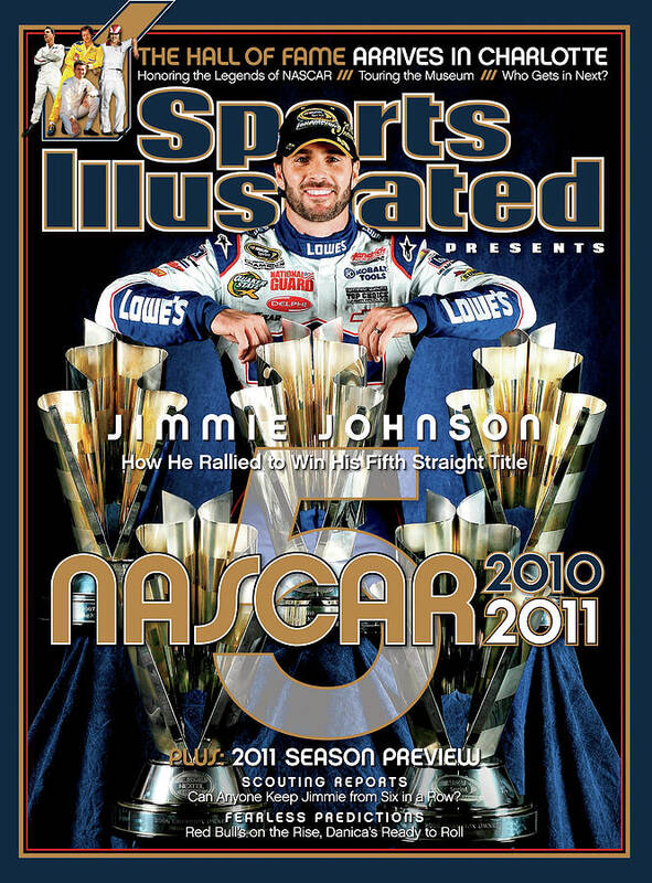 Land Vehicle Art Print featuring the photograph Jimmie Johnson, 2010 Sprint Cup Champion Sports Illustrated Cover by Sports Illustrated