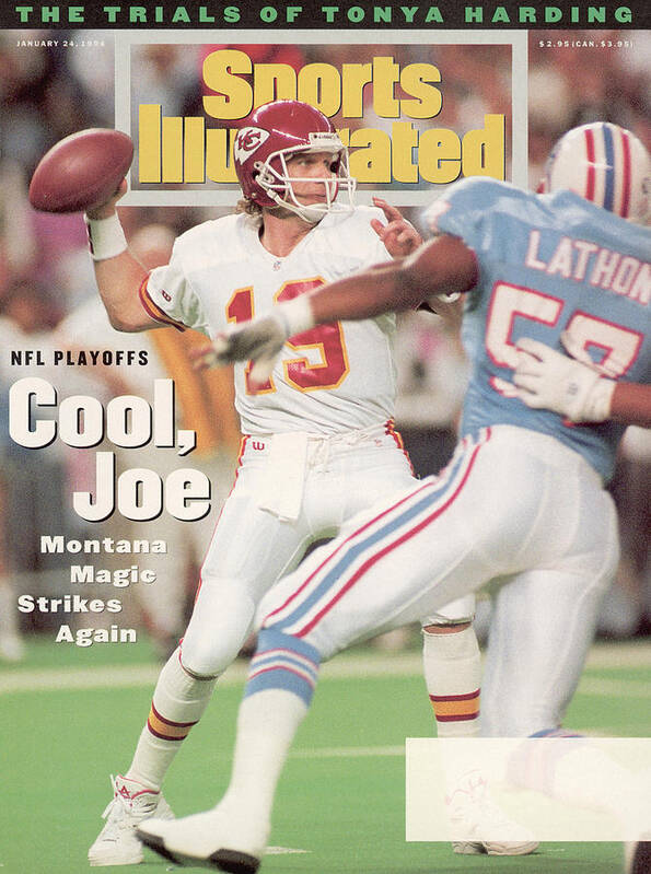 Playoffs Art Print featuring the photograph Kansas City Chiefs Qb Joe Montana, 1994 Afc Championship Sports Illustrated Cover by Sports Illustrated
