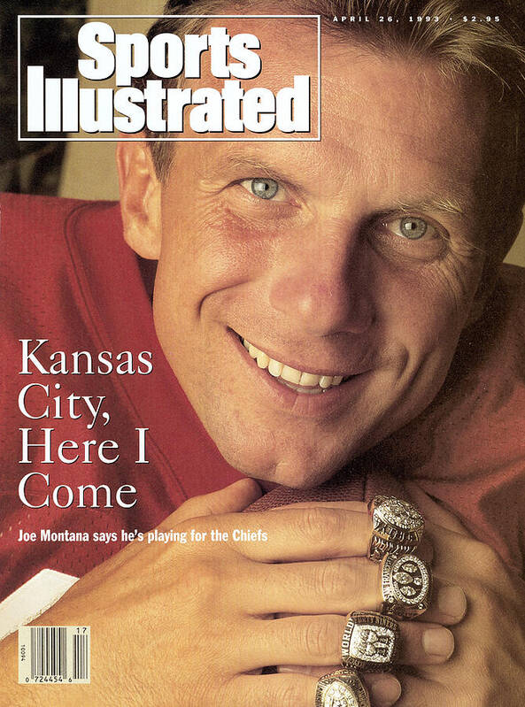 Magazine Cover Art Print featuring the photograph Kansas City Chiefs Qb Joe Montana Sports Illustrated Cover by Sports Illustrated