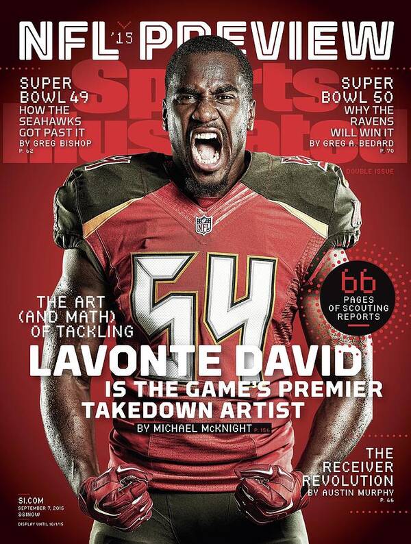 Magazine Cover Art Print featuring the photograph Lavonte David The Art And Math Of Tackling, 2015 Nfl Sports Illustrated Cover by Sports Illustrated