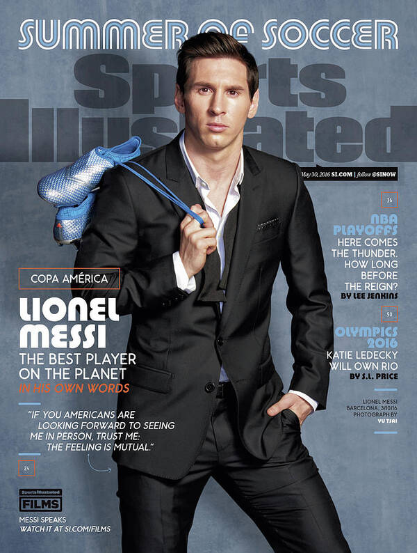 Magazine Cover Art Print featuring the photograph Lionel Messi The Best Player On The Planet Sports Illustrated Cover by Sports Illustrated