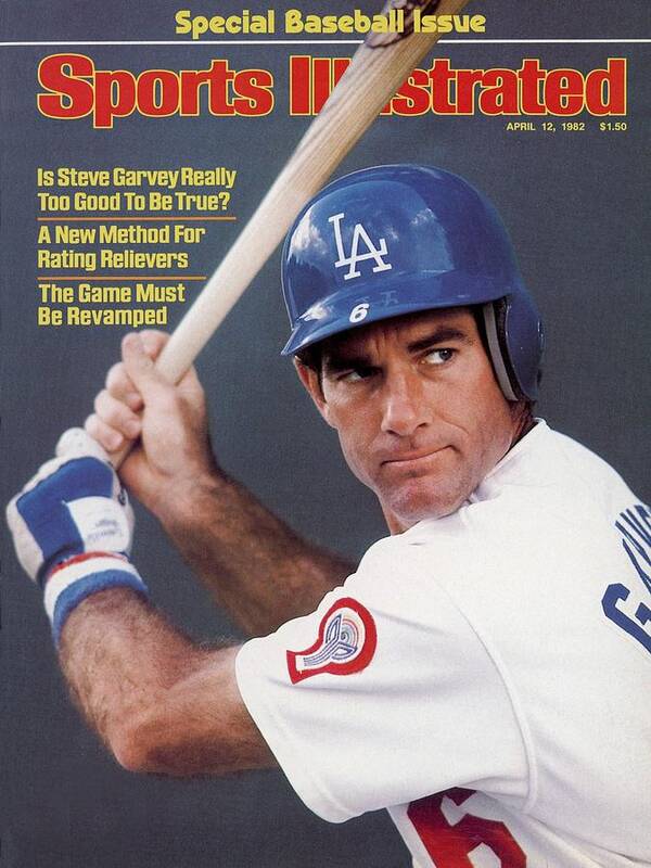 Magazine Cover Art Print featuring the photograph Los Angeles Dodgers Steve Garvey Sports Illustrated Cover by Sports Illustrated