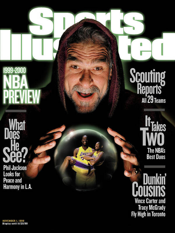 Magazine Cover Art Print featuring the photograph Los Angeles Lakers Coach Phil Jackson, 1999-2000 Nba Sports Illustrated Cover by Sports Illustrated