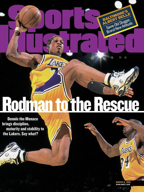 Magazine Cover Art Print featuring the photograph Los Angeles Lakers Dennis Rodman... Sports Illustrated Cover by Sports Illustrated