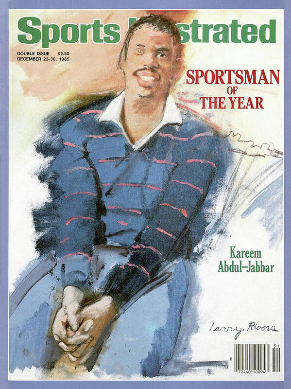Magazine Cover Art Print featuring the photograph Los Angeles Lakers Kareem Abdul-jabbar, 1985 Sportsman Of Sports Illustrated Cover by Sports Illustrated