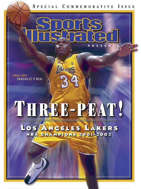 Magazine Cover Art Print featuring the photograph Los Angeles Lakers Shaquille Oneal, 2001 - 2002 Nba Sports Illustrated Cover by Sports Illustrated